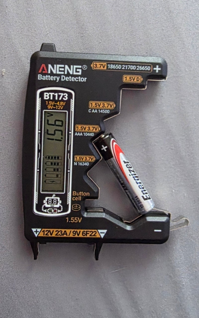 무전원 건전지 잔량 측정기 ANENG BT173