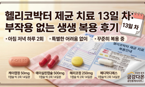 헬리코박터 1차 제균치료 실패, 2차 복용시작