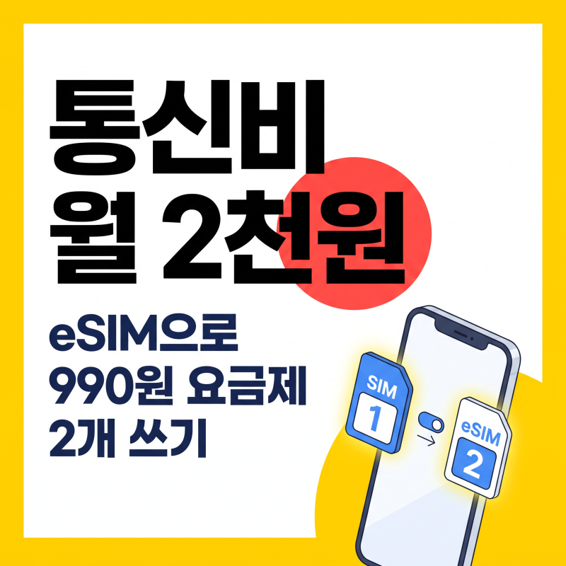 통신비 아끼는 신박한 방법 ㅣ eSIM으로 990원 요금제 2개 쓰기