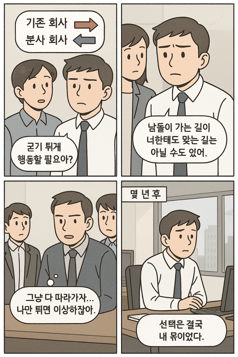 선택의 기로에서 변화를 두려워 하지 말자